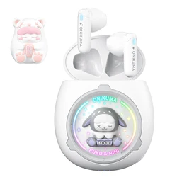ONIKUMA Premium Wireless Stereo Earbuds with HD Voice and ENC Noise - Cancelling Microphone (White)