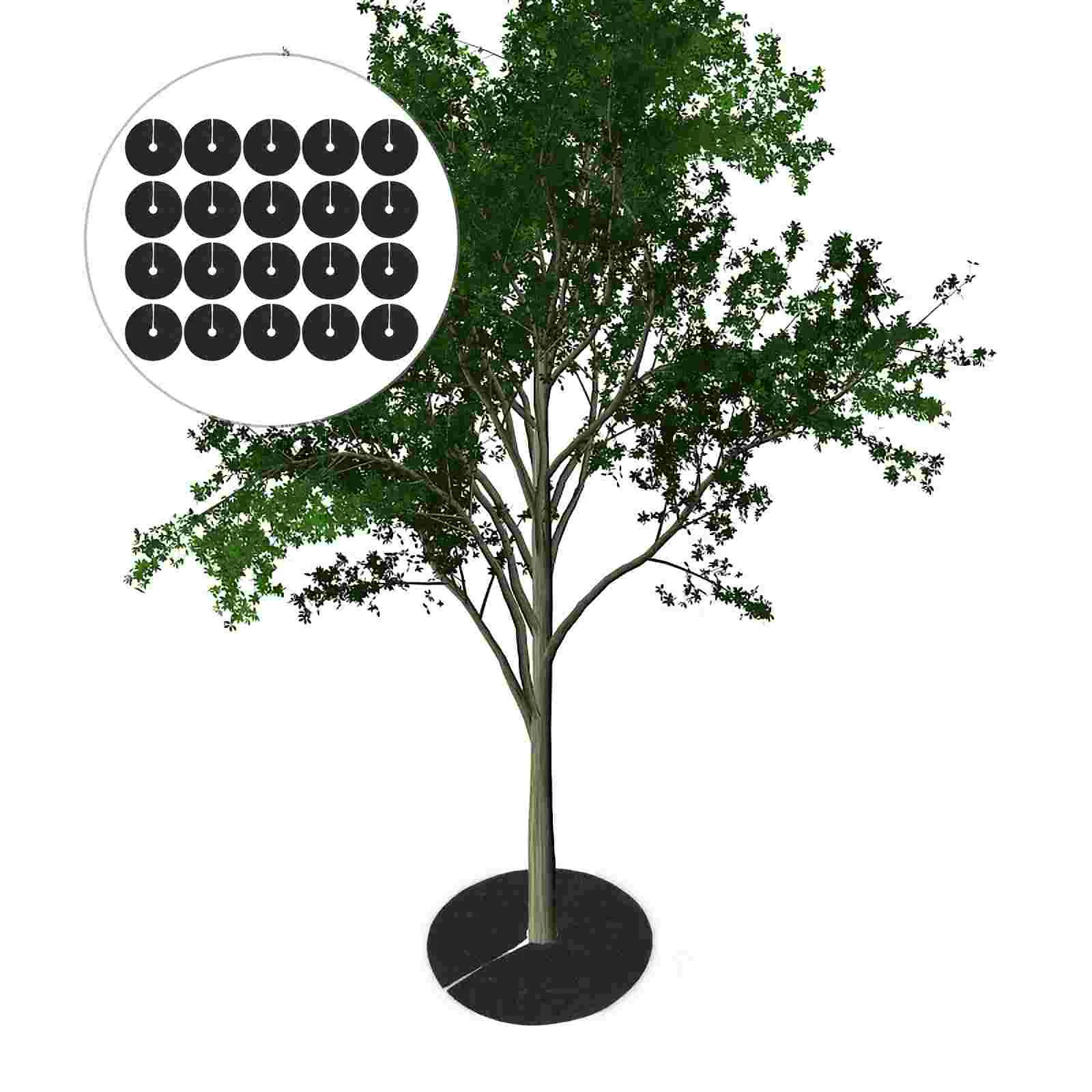 

10/20pcs Garden Plants Cover Weeding Cloth Mulch Ring Non Wovens Weed Barrier Biodegradable Weed Control Ground Cover
