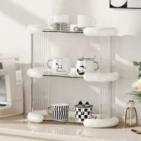 Transparent Makeup Rack 3-Tier Triangle Corner Shelf For Vanity Cosmetic Lipstick Storage Shelf Kitchen Bathroom Storage Rack 2