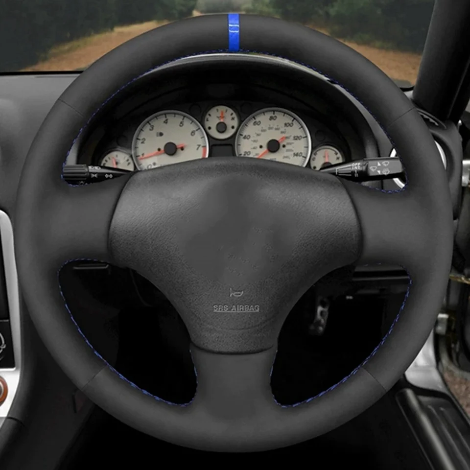 Schwarz Wildleder Leder Geflecht Auto Lenkrad Abdeckung Für Mazda MX-5 MX5 Miata NB 1998-2005 RX-7 RX7 1999-2002 Auto Zubehör – Detail 1