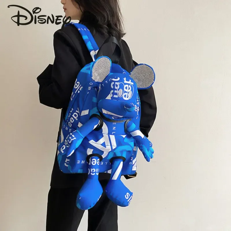 Disney Mickey New Doll Women's Backpack High Quality Fashion Large Capacity Student Backpack Versatile Casual Men's Backpack