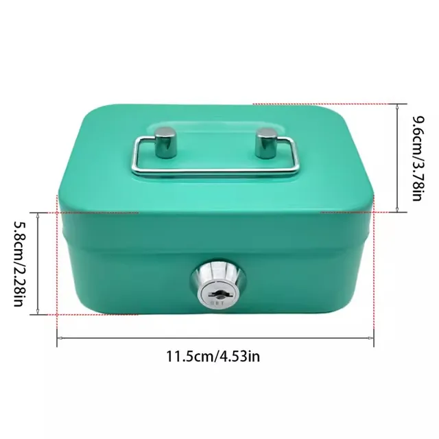 Mini Money Safe Box Key Money Holder Metal Storage Case Small Security Lock Box with Key Kids Portable Lockable Coin Boxes 6