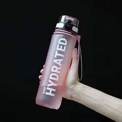 32oz Motivational Leakproof Sports Water Bottle - 1000ml (Pink)