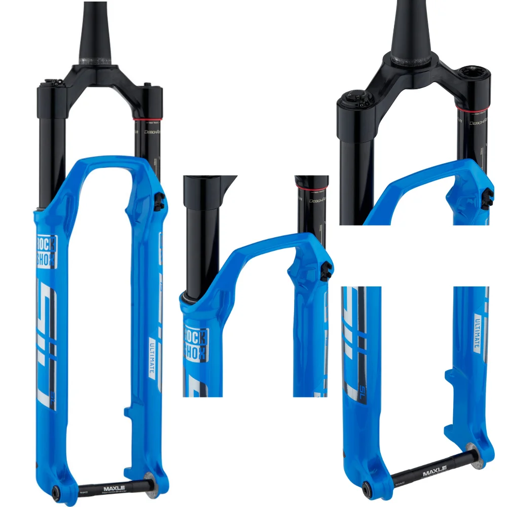 マウンテンバイク 青 サスペンションフォーク マウンテンバイクサスペンションフォーク,直径: 35mm,120mm,15x110