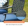 4 Piece Outdoor Patio Wrought Iron Dining Chair Set with Cushions Arms High Backrest Curved Armrests Indoor Outdoor Furniture 6