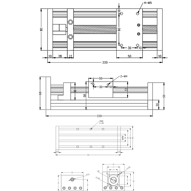 Tavola Scorrevole Asse Z CNC - Corsa 100mm Per Macchine Legno E Incisione - Foto 8
