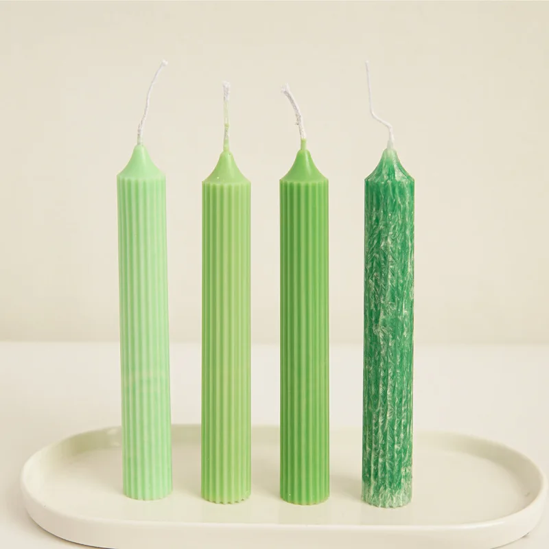 Gear Peaked Cylindrical Rod Candle Mold Diy Pinstripe Cylindrical Candle Making Supplies Acrylic Pc Plastic Mold Kit Home Decor
