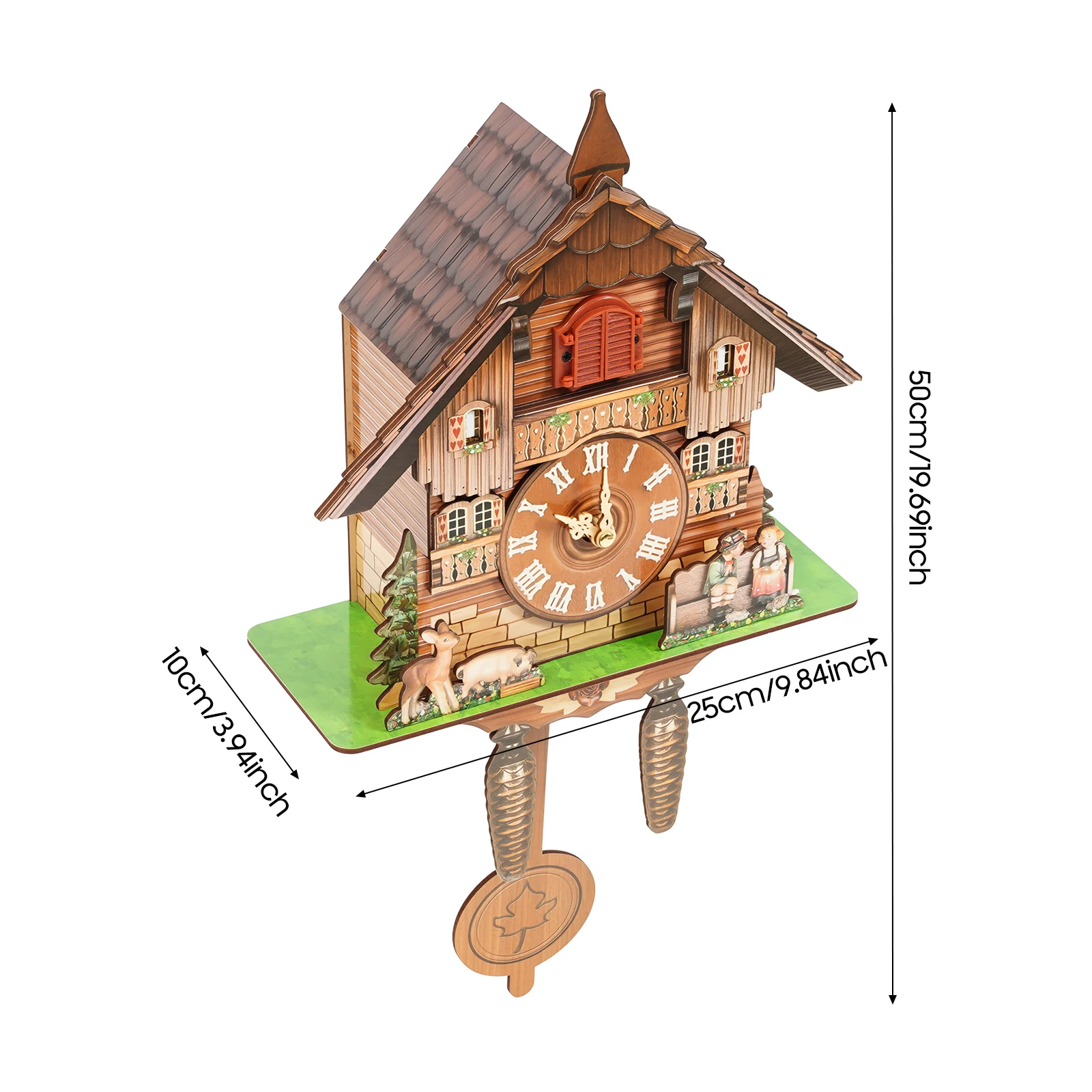 Wall Clock, Cuckoo Clock, Wood Cuckoo Clock for Hotels, Offices, Living Rooms, Bedrooms, Sitting Rooms, Kitchens, Dining Rooms, Foyers