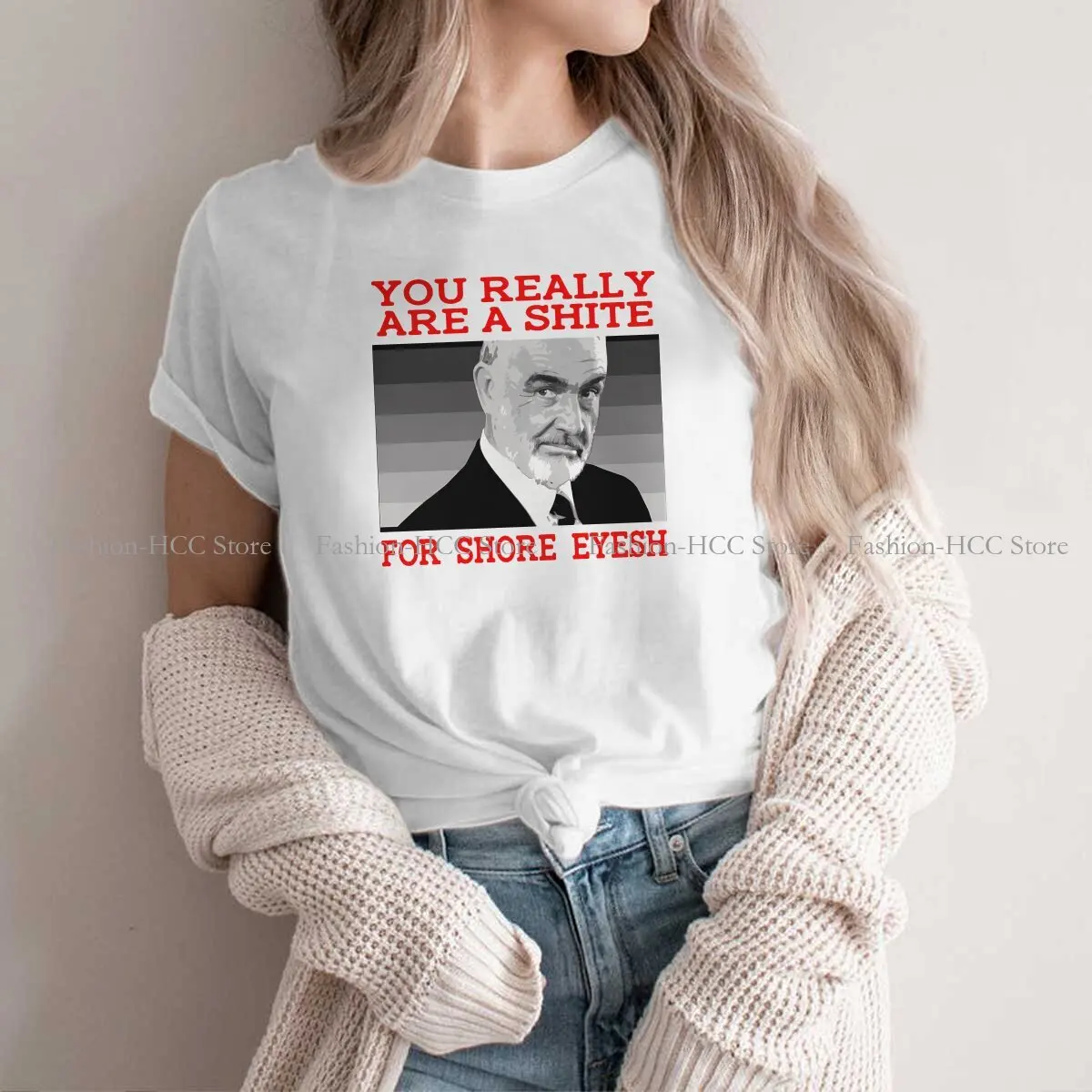 

Sean Connery Hip Hop TShirt 007 Style Streetwear Leisure T Shirt Female Tee