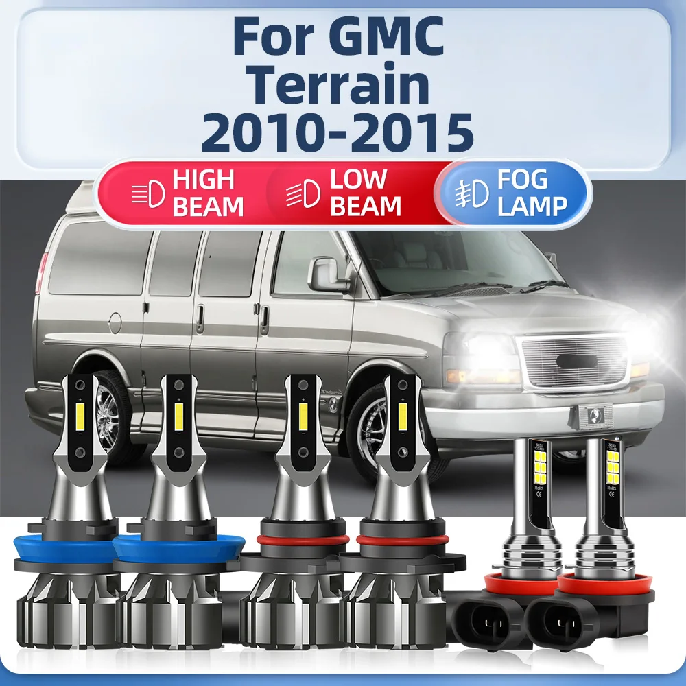 

Canbus Car Lights 60000LM LED Headlight Bulbs 12V Fog Lights 6000K Plug And Play For GMC Terrain 2010 2011 2012 2013 2014 2015