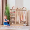 Children's Wardrobe, Children's Open Wooden Storage Room - Montessori Wardrobe - Wooden, Can Hold Ornaments, Children's Wardrobe 1