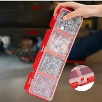 1Pc Multi-Compartment Organizer Box for Screws & Small Parts - Durable Plastic Hardware and Jewelry Storage Case Tool Box 공구함 2