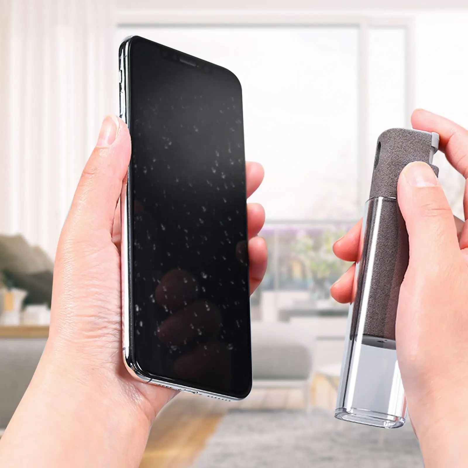 Telefon obrazovka úklid rozprašovací láhev 2 in1 prach odstranění čistič nářadí pro jablko iPhone ipad počítač TV mikrovlákno s kapalina