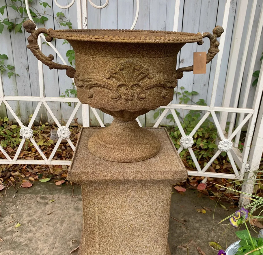 Nostalgia amphora planter bloempot bloempot ijzer antieke stijl zwart