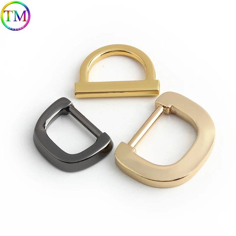 High-quality Metal Buckles Bag Brass Ring D Ring Connector Anchor Buckles DIY Clasp For Leather Handbag Hardware Accessories