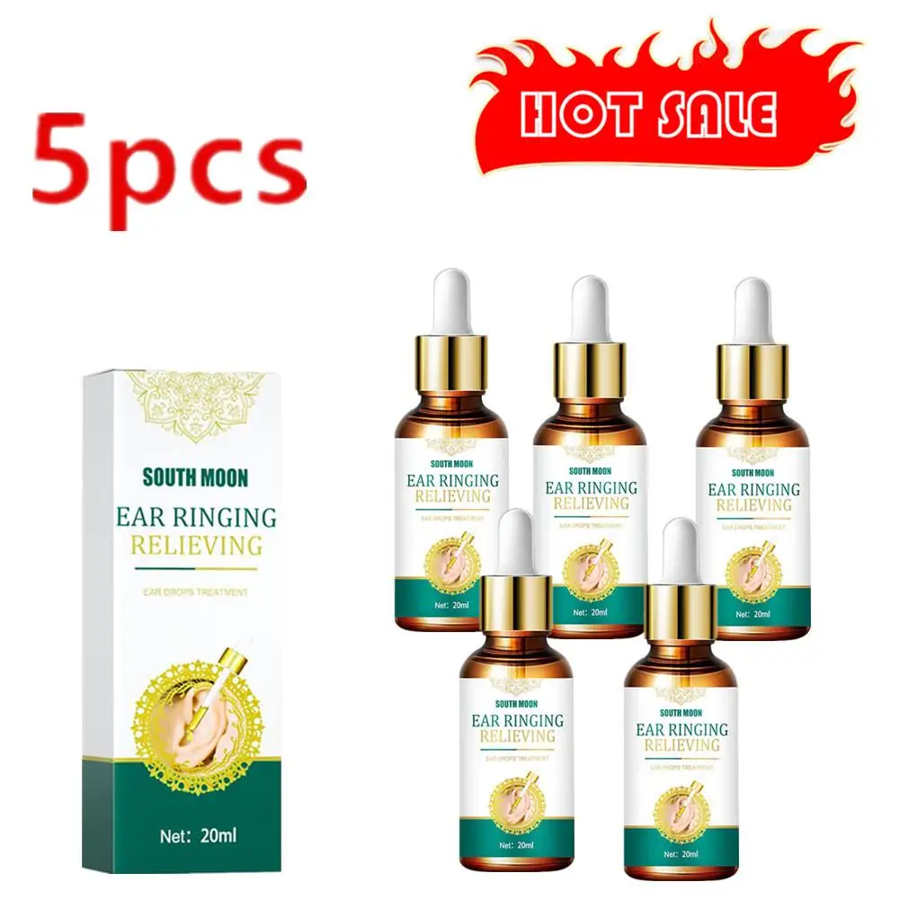 5X Tinnitus Ear Drops Ear Ringing Gentle Relieving Health Discharge Care Tinnitus Fluid Ear Ear Deafness Swelling Otitis Care