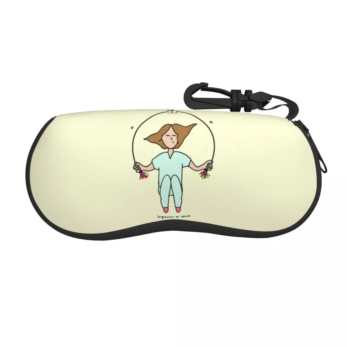 

Custom Funny Cartoon Nurse Shell Eyeglasses Case Women Men Cute Health Care Nursing Doctors Glasses Case Sunglasses Box Pouch