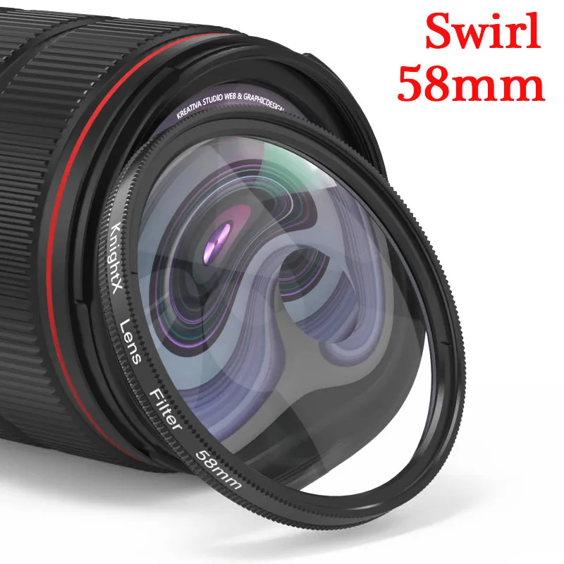 Swirl 49mm 52mm 55mm 58mm 62mm 67mm Camera Filter soft Camera Photography UV CPL lens Clear Glass Blur Effects DSLR 2