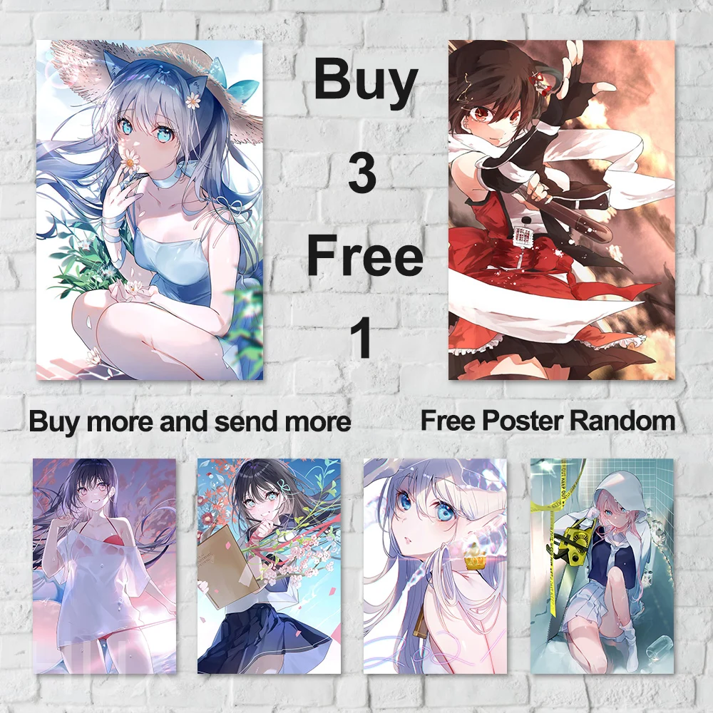 

Japanese Anime Character Girl Aesthetic HD Poster Canvas Painting Modern Kawaii Home Room Decoration Custom Print Image Artwork