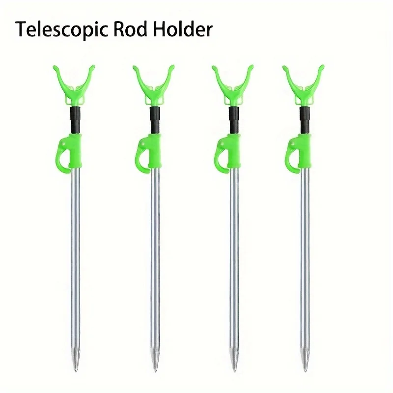 Aluminum Alloy Telescopic Fishing Rod Holders Fishing Pole Stands Space-Saving 2pcs