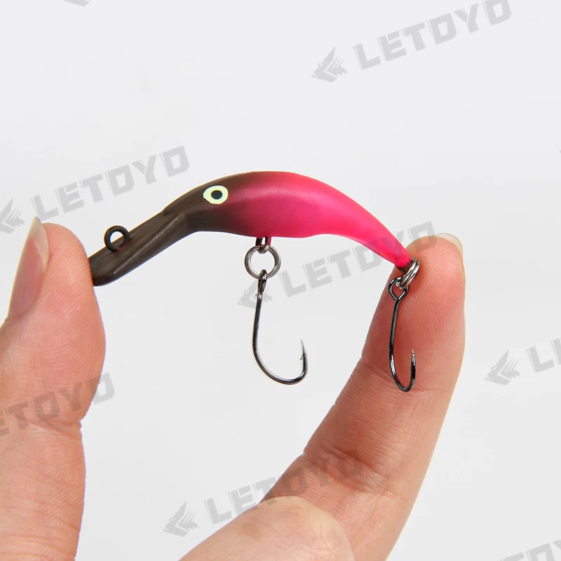 LETOYO Mini Sinking Minnow 38mm 2.3g Slim Crankbait Fishing Lure Micro Artificial Bait Wobblers For Trout Salmon Stream Fishing