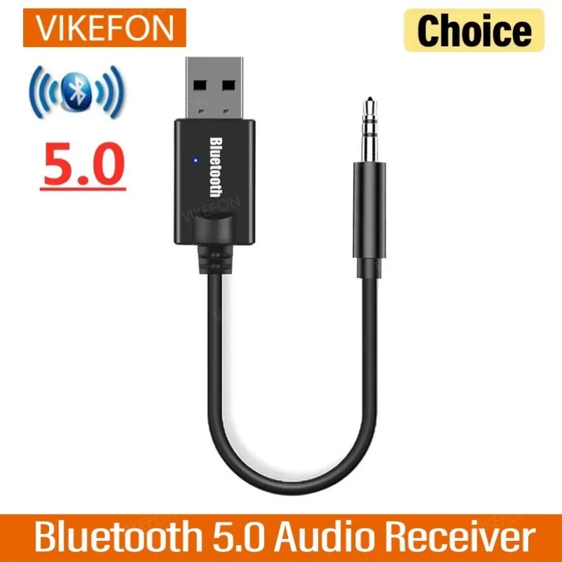 Bluetooth Adapter Wireless Audio Adapter Bluetooth 5.0 Receiver Car Kit 3.5MM 3.5 Jack AUX Auto Stereo Music USB Dongle for Car Speaker Amplifier