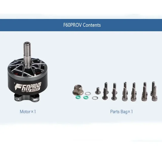 T-Motor F60 PRO V 1750/1950/2020/2550KV Brushless Motor - 4mm Titanium Shaft for 5-6S FPV Racing & Freestyle Drones 5