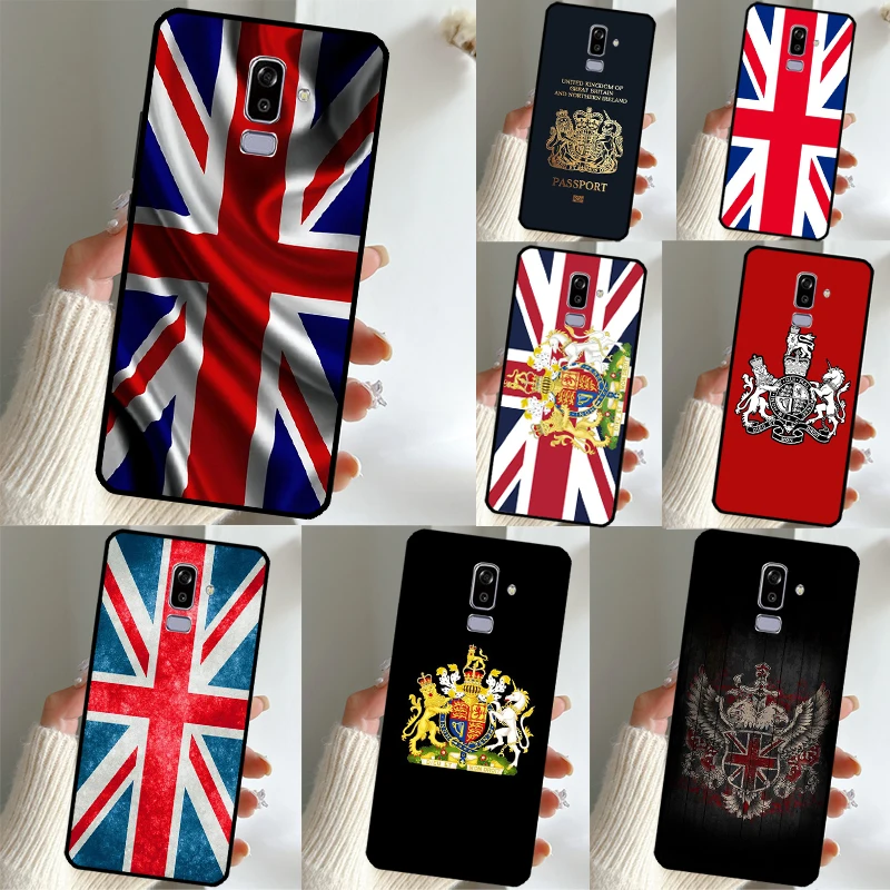 Inghilterra British Uk Union Jack Flag Case Per Samsung Galaxy J6 2018 J4 Plus J8 A6 A7 A8 A9 J1 J3 J5 J7 2016 A3 A5 2017 Cover