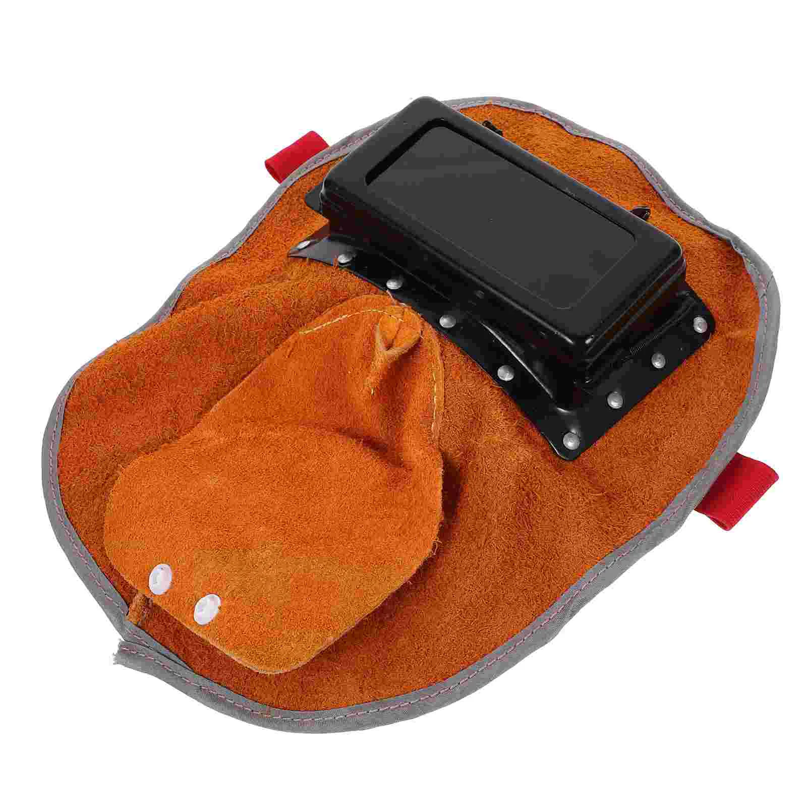

Cowhide Leather Welder Hood Welding Helmet Protective Gear Mask Work Cap Welding Helmet Mask Lens Leather Welding Hood Work