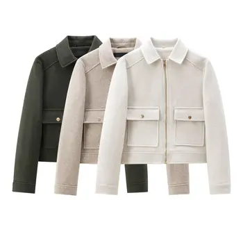 Cappotto da giacca con cerniera da donna 1