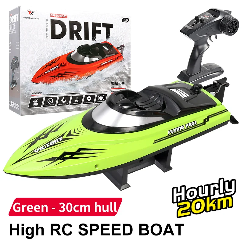 HJ811 Rc Racing Boat 2.4Ghz 20km/h High-Speed Remote Control Racing Ship  Water Speed Boat Sealed And Waterproof child Model Toy