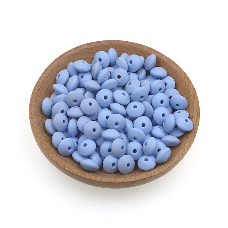 Silicone Lentil Spacer Beads for DIY Accessories (12mm, Multiple Quantities Available)