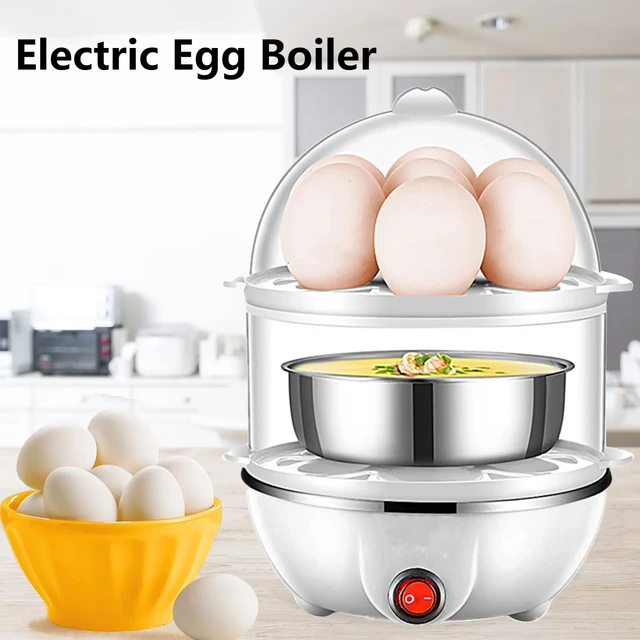 Plastic Multicolor Multifunctional 2 in 1 Electric Mini Egg Boiler