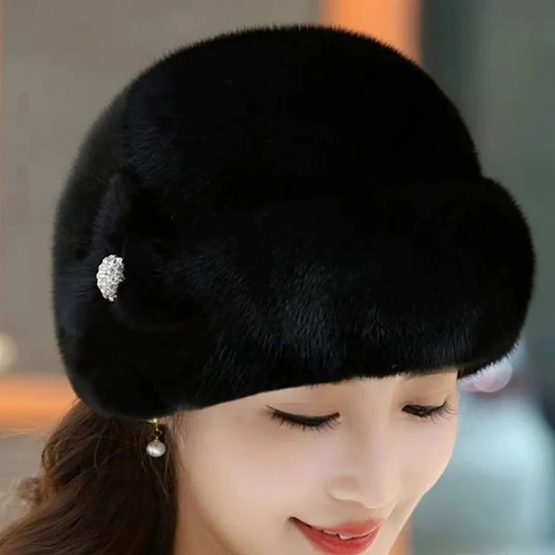 Fashion Winter Thick Furry Hairband Fluffy Russian Faux Fur Women Girl Fur Hat Winter Outdoor Earwarmer Ski Hats New Beanies Cap