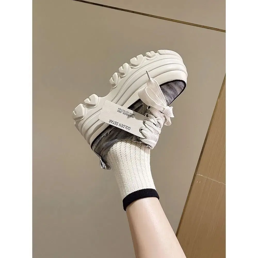 Women Casual Shoes White Sneakers 2023 Women Fashion Spring Summer PU Sneakers Women Platform Vulcanize Shoes Zapatillas  Mujer