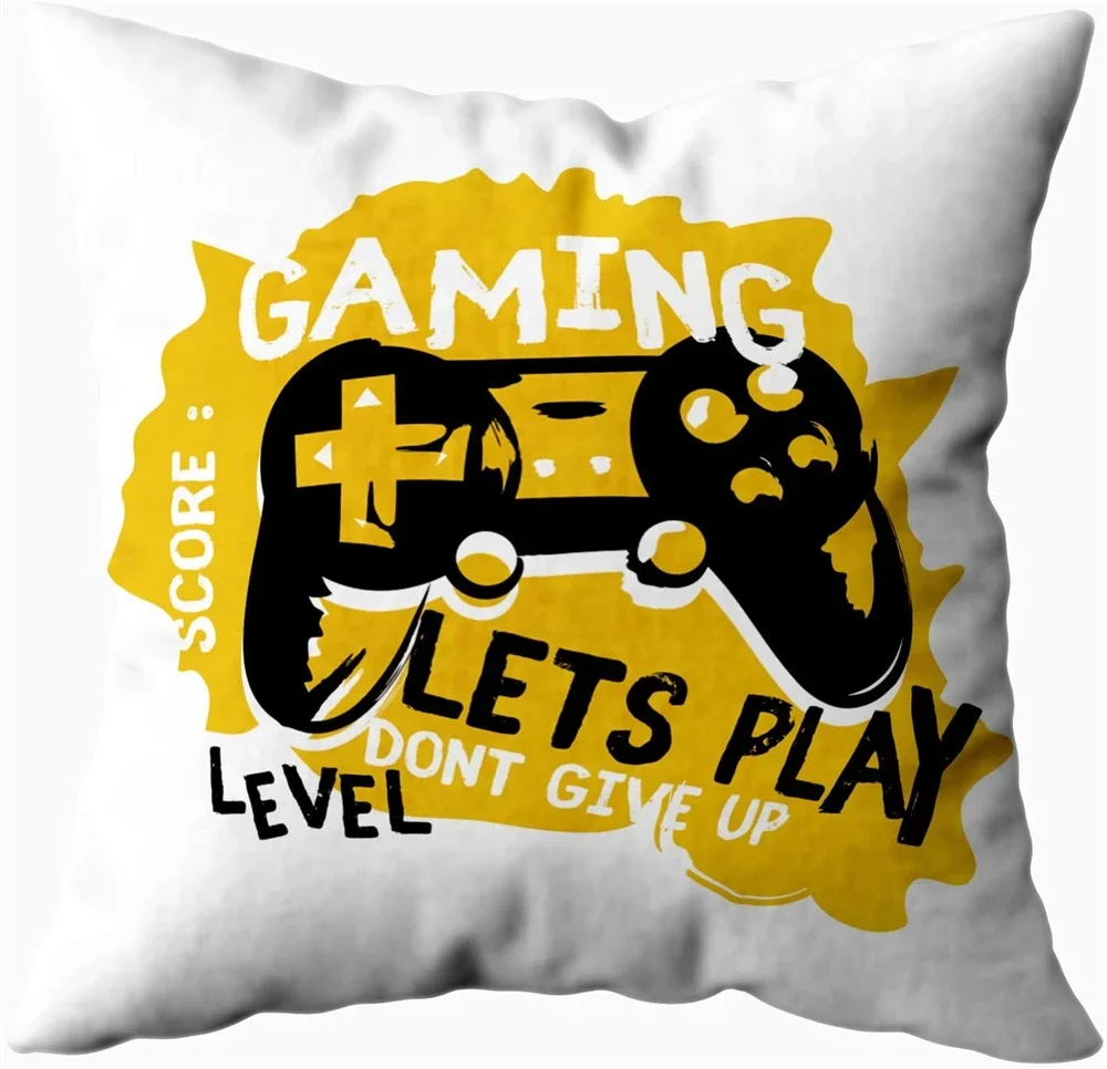 Video Game Party Cushion Cover Colorful Keyboard Pillow Case For Gamer Player Home E-sports Hotel Decor Throw Pillowcase 45X45CM