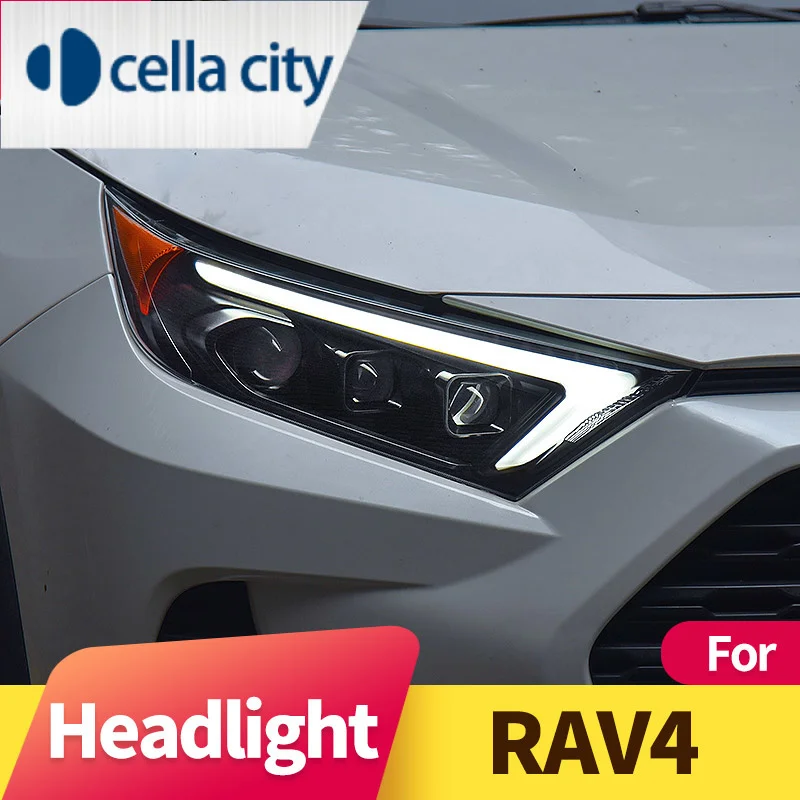 

Подходит для Toyota RAV4 фары в сборе 2020-2022 RAV4 модифицированные светодиодный дневные ходовые огни стреймер сигнал поворота фотообъектив