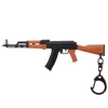 AK47 Mini Rifle Gun Keychain 1:9 Miniature Toy Gun Keyring Shape Pistol Pendant Ornament Gift for Army Fan Collection 5
