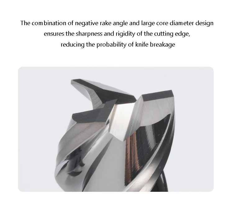 HRC62 3-schneidiger Hartmetall-Fräser, Wolfram-Schaftfräser, CNC-Werkzeug, 1, 4, 6, 8–20 mm, für Aluminium, Fiberglas, Acryl, Holz, Kupfer, Kunststoff – Detail 4