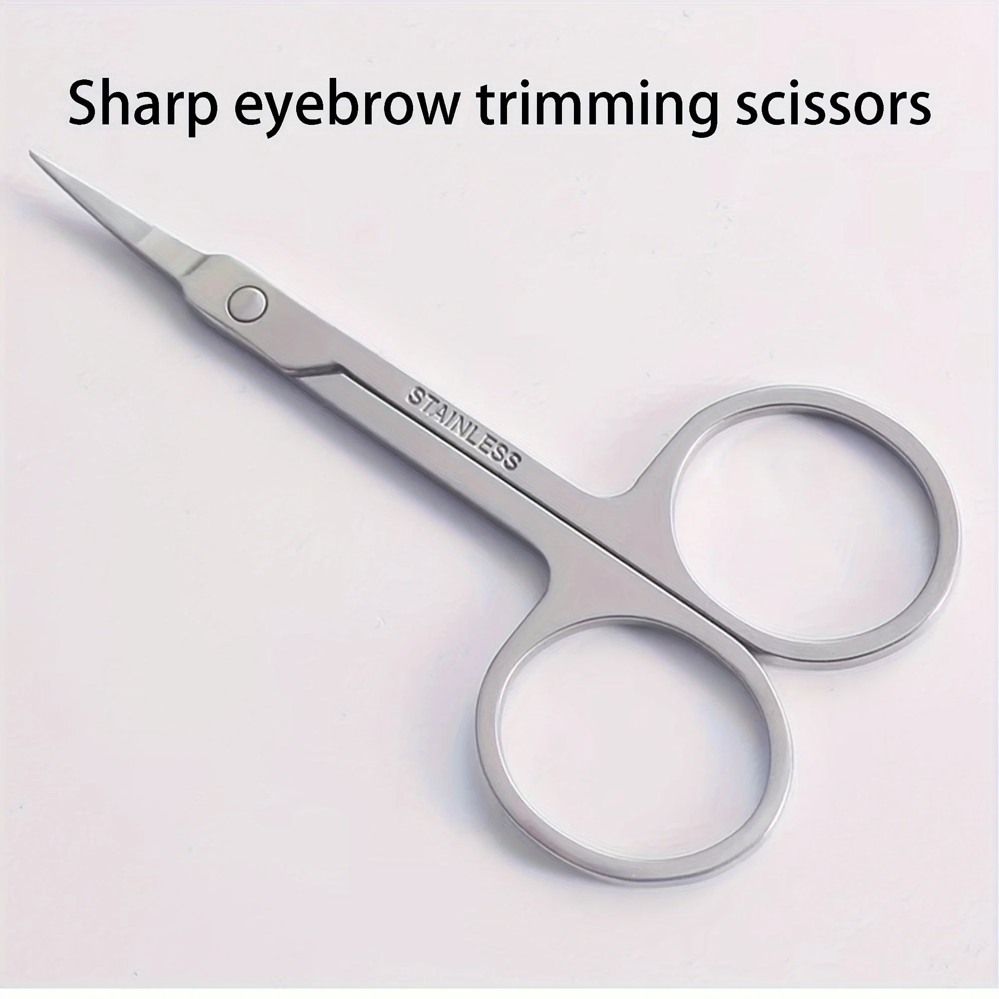 Curved Nose Hair Scissors Small Scissors for Beard Grooming, Eyelashes, Ear Hair Trimming Eyebrow Scissors - Professional Stainl 2