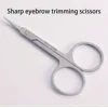 Curved Nose Hair Scissors Small Scissors for Beard Grooming, Eyelashes, Ear Hair Trimming Eyebrow Scissors - Professional Stainl 2