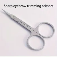 Curved Nose Hair Scissors Small Scissors for Beard Grooming, Eyelashes, Ear Hair Trimming Eyebrow Scissors - Professional Stainl 2