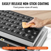 SucceBuy 50 pièces Mini crêpière hollandaise Dorayaki boulanger Machine commerciale antiadhésive gaufrier double température et contrôle du temps 4