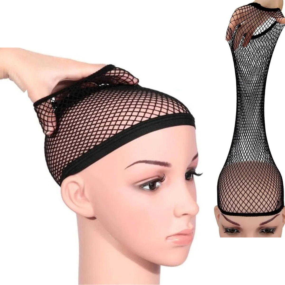 Hair Nets 1PC Nylon Stretchable Elastic Mesh Weaving Wig Caps Women Making Wig Tools