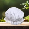 Women Breathable Satin Lace Bonnet Lady White Elastic Brim Maid Hat for Stage Role Playing and Halloween Costume Cosplay Props 4