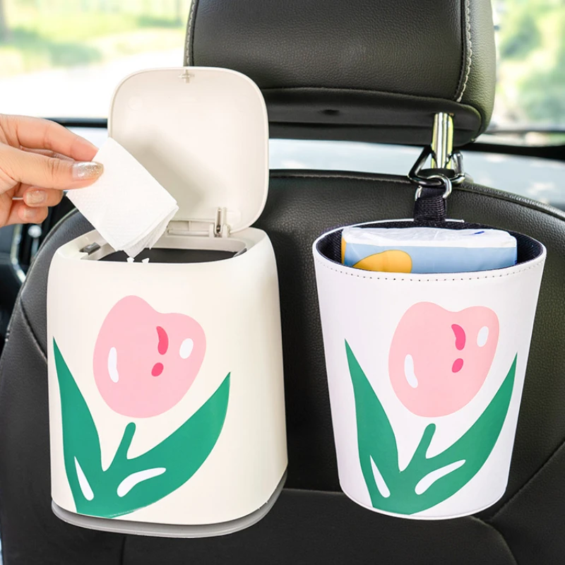 

Милая Белая корзина для мусора в машину, простой креативный мини-корзина для мусора в скандинавском стиле, инструменты для чистки офиса, kosz na smieci, товары для автомобилей