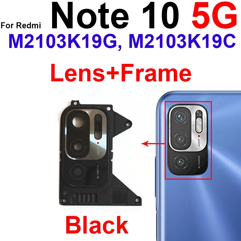 Premium Back Camera Glass Lens Frame with Adhesive