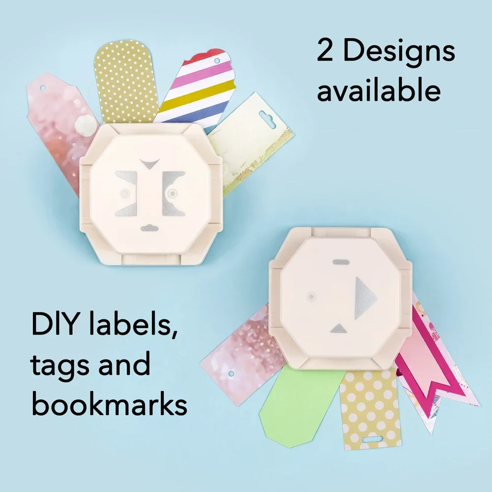 4-in-1 코너 태그 펀치 4가지 모양 라벨 코너 펀치 DIY 종이 카드 제작 스크랩북용 가장 예쁜 라벨/티켓 만들기