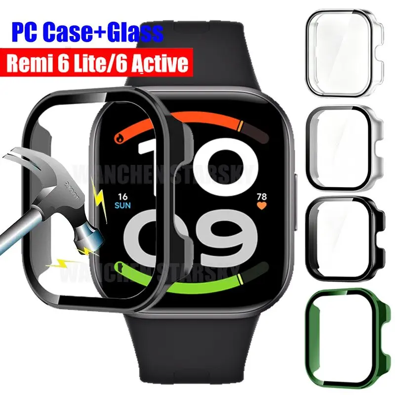 Premium Tempered Glass Case with Anti-Scratch Screen Protector and PC Cover