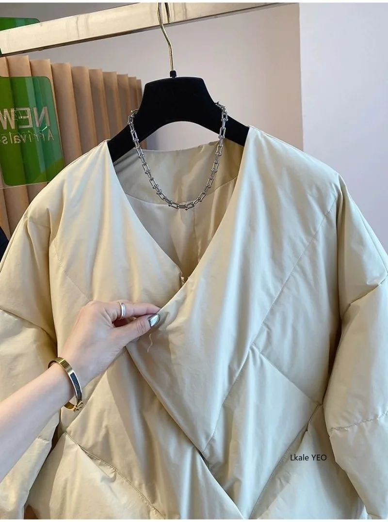Ladies Down Cotton Jacket 2025 Loose Casual Advanced Women's Winter Parka Coat Design Sense Comfortable Female Outerwear